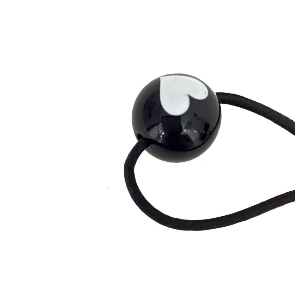 CHANEL CC LOGO BLACK HAIR TIE ACCESSORIES/1A7223 - Picture 7 of 10